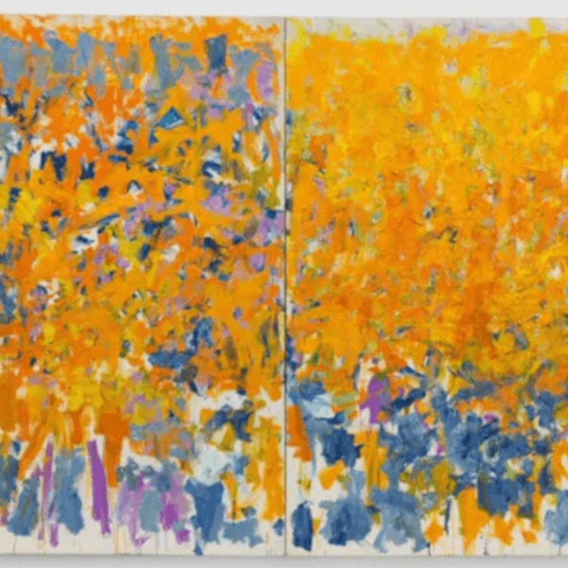 Peinture contemporaine française paysage abstrait de Paris couleurs vives gestuelles dynamiques